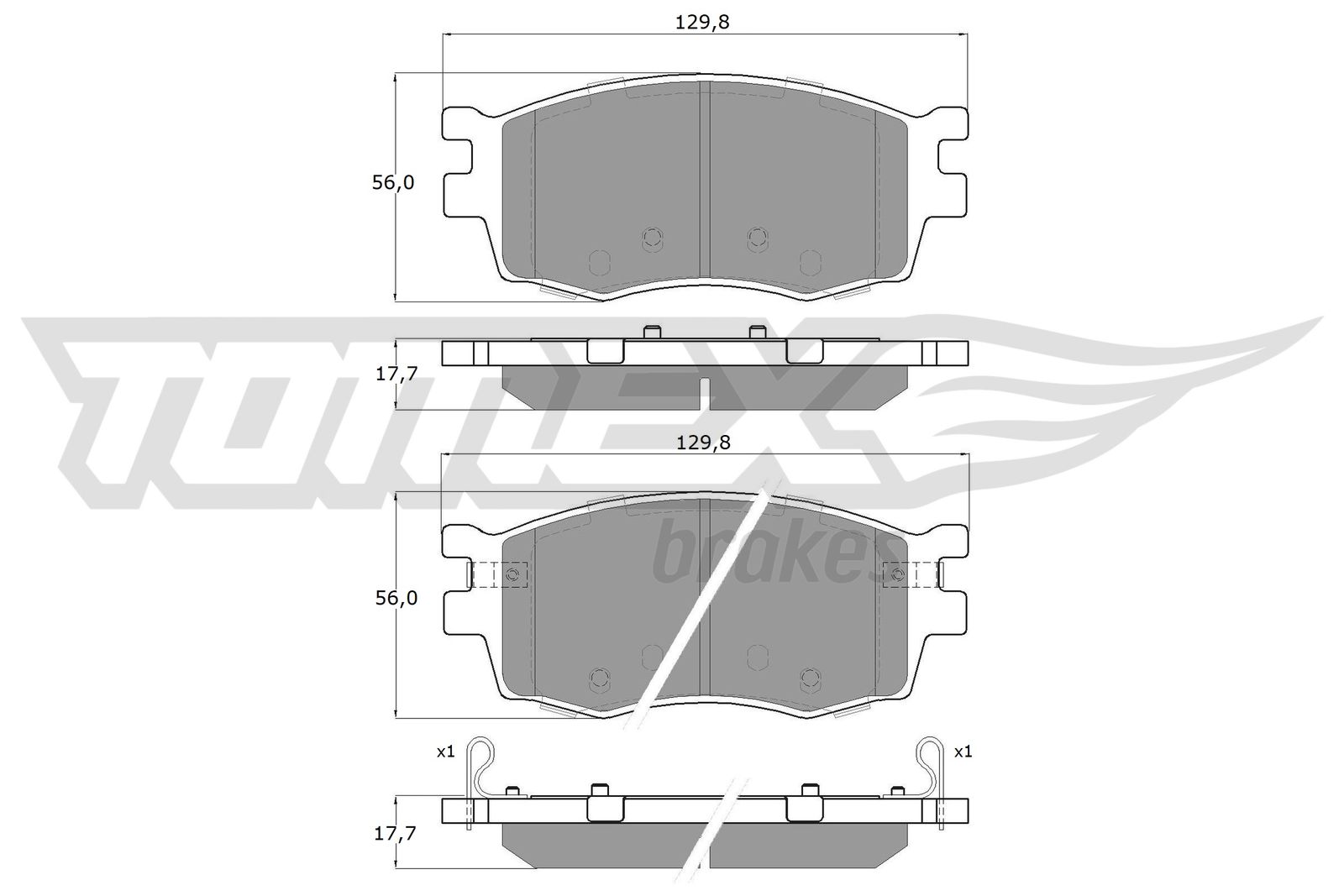 CIFAM 822-568-0 Bremsekloss sett
